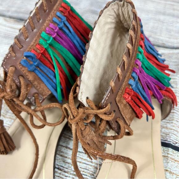 Zara Multicolor Fringe Sandals - Picture 3 of 13
